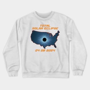 USA 2024 Total Solar Eclilpse Crewneck Sweatshirt